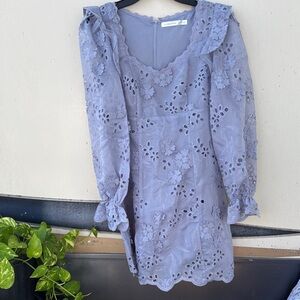 Altar’d State Lilac Floral Lace Dress